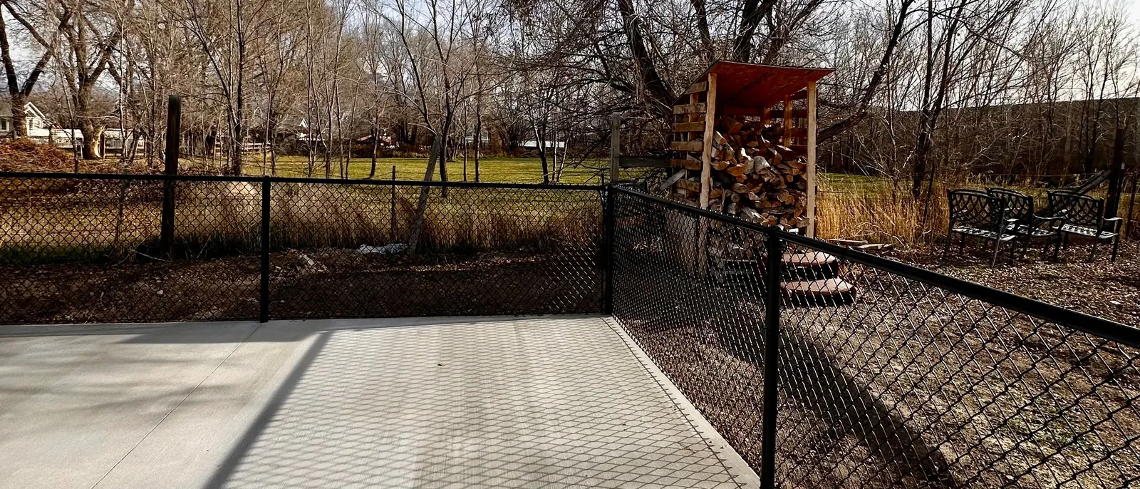 Court fence line